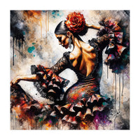 Watercolor Flamenco Dancer #4 (Print Only)