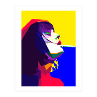 Girl Smoking Pop Art WPAP Style Illustration (Print Only)