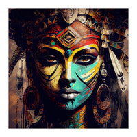 Midnight Warrior Woman Portrait (Print Only)