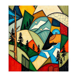 Abstract Nature Tree Mountain (Print Only) thumbnail