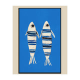 Minimal Fish On Blue (Print Only) thumbnail