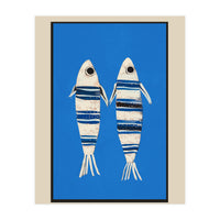 Minimal Fish On Blue (Print Only)