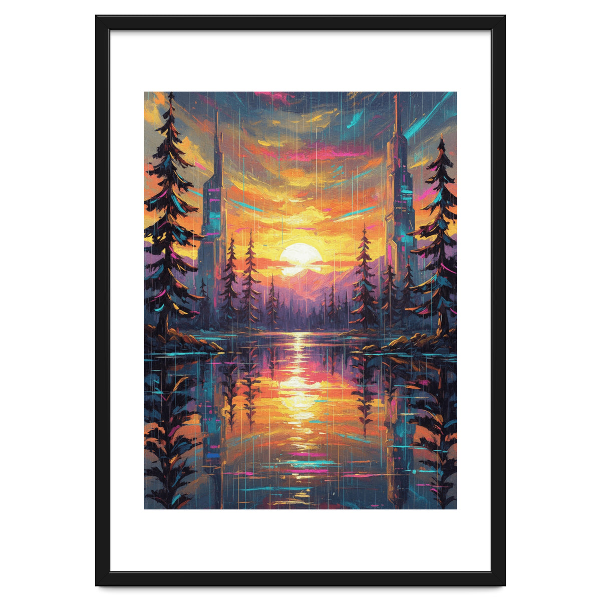 A Cybernetic Sunset Reflecting the Symbiosis