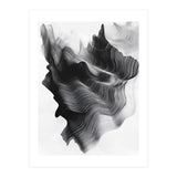 Abstract Black And White Wavy Lines Forming Organic Shapes (Print Only) thumbnail
