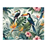 Tropical Toucans in Lush Jungle Foliage (Print Only) thumbnail