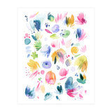 Abstract Watercolor Summer Flowers I (Print Only) thumbnail
