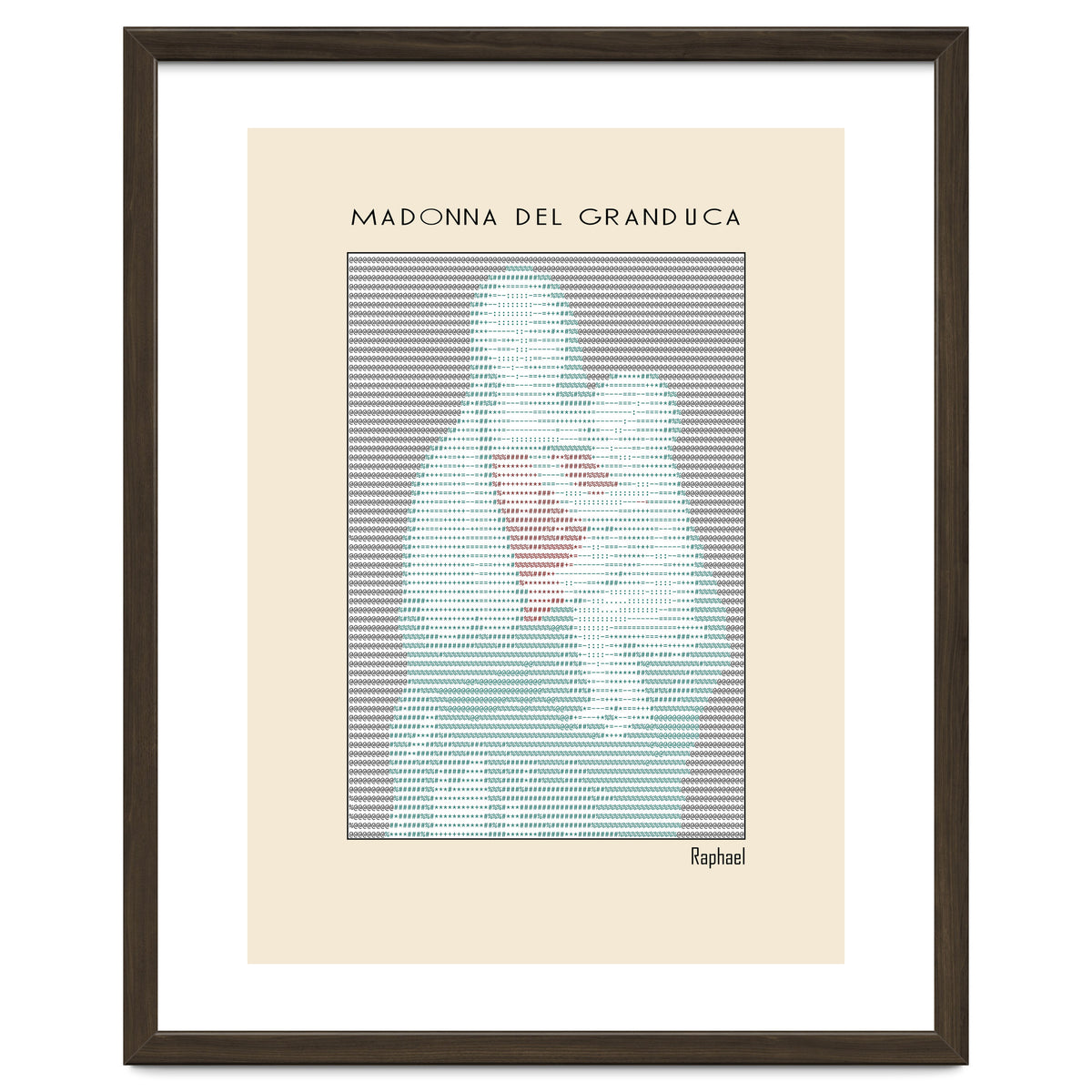 Madonna del Granduca (1505) – Raphael (ascii art)