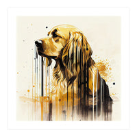 Watercolor Golden Retriever Dog (Print Only)