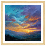 Ethereal Alpine Sunset Over Distant Peaks thumbnail