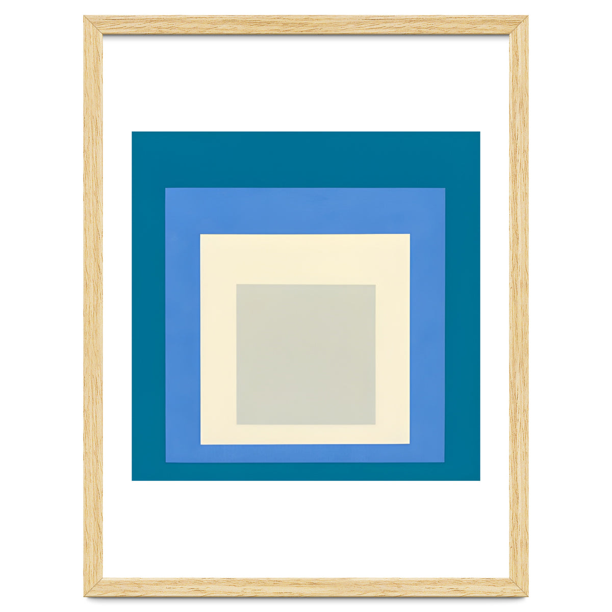 JOSEF ALBERS - HOMAGE TO THE SQUARE: BLUE WHITE GREY
