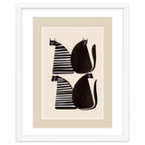 Minimalist Cats In Black And White thumbnail