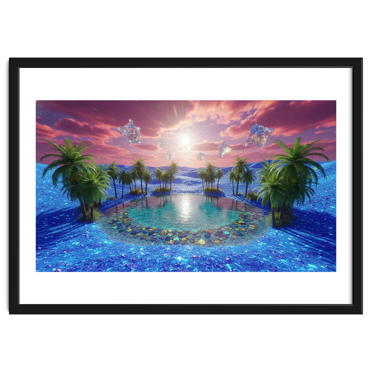 Oasis of Dreams: Surreal Tropical Landscape