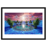 Oasis of Dreams: Surreal Tropical Landscape