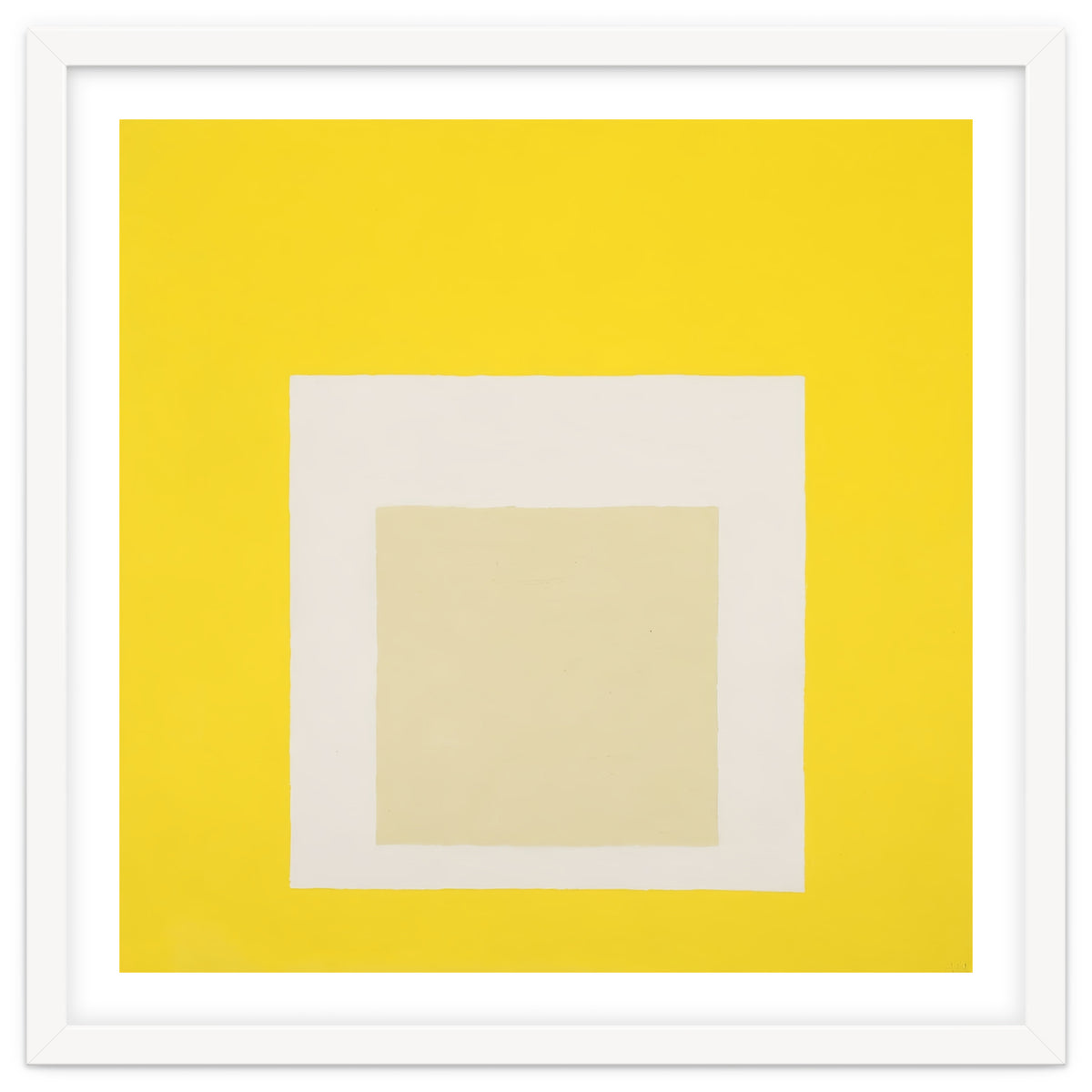 JOSEF ALBERS - HOMAGE TO THE SQUARE YELLOW WHITE