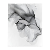 Abstract Black And White Flowing Lines Forming Organic Shapes And Forms (Print Only) thumbnail