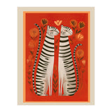 Striped Cat Pair (Print Only) thumbnail