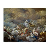 Corrado Giaquinto / 'Saints in Glory', 1755-1756, Italian School, Oil on canvas, 97 cm x 137 cm, ... (Print Only)