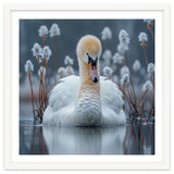 Swan Floating Serene On Calm Water thumbnail