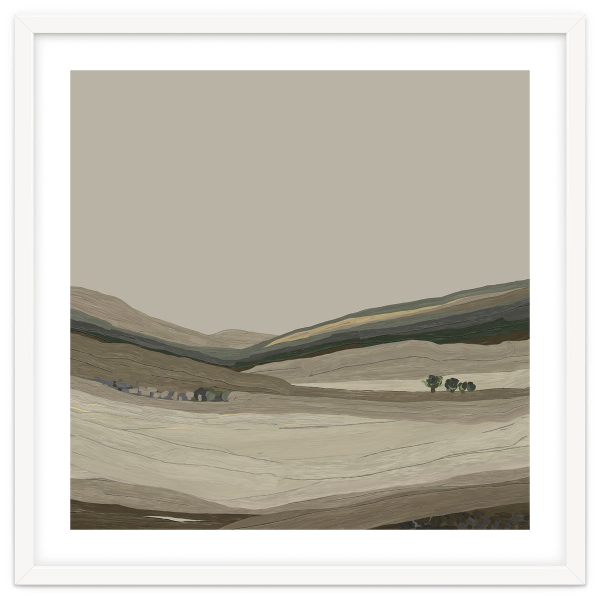 Muted Landscape oil painting