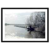 Sunny day pier in the lake thumbnail