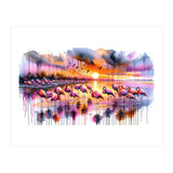 Flamingo Sunset On The Coast (Print Only) thumbnail
