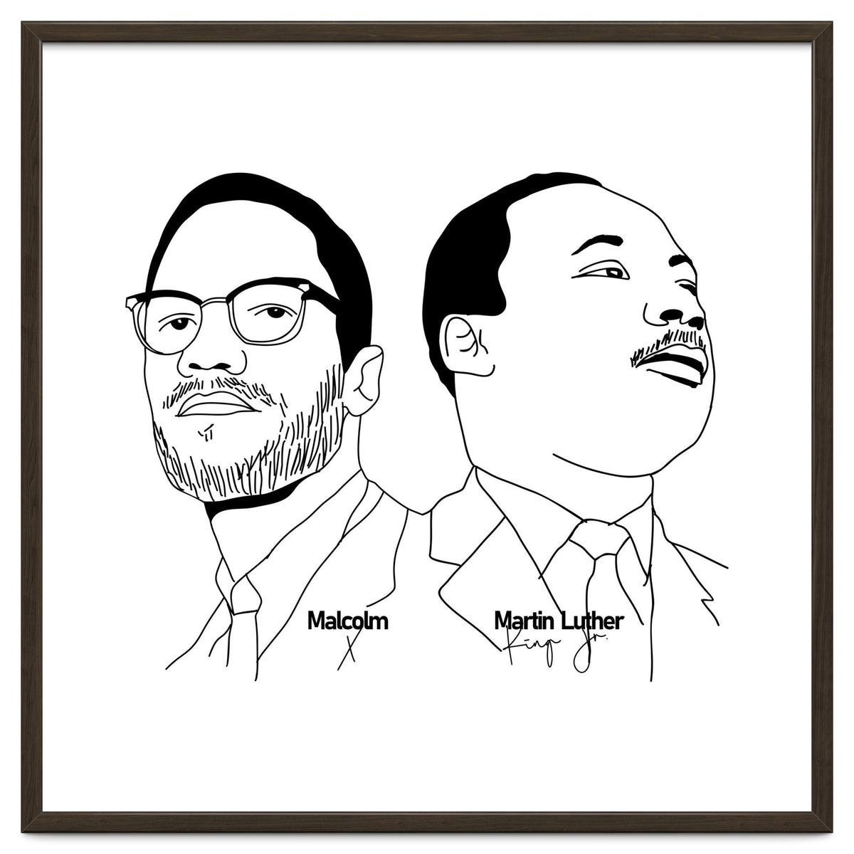Martin Luther King Jr and Malcolm X