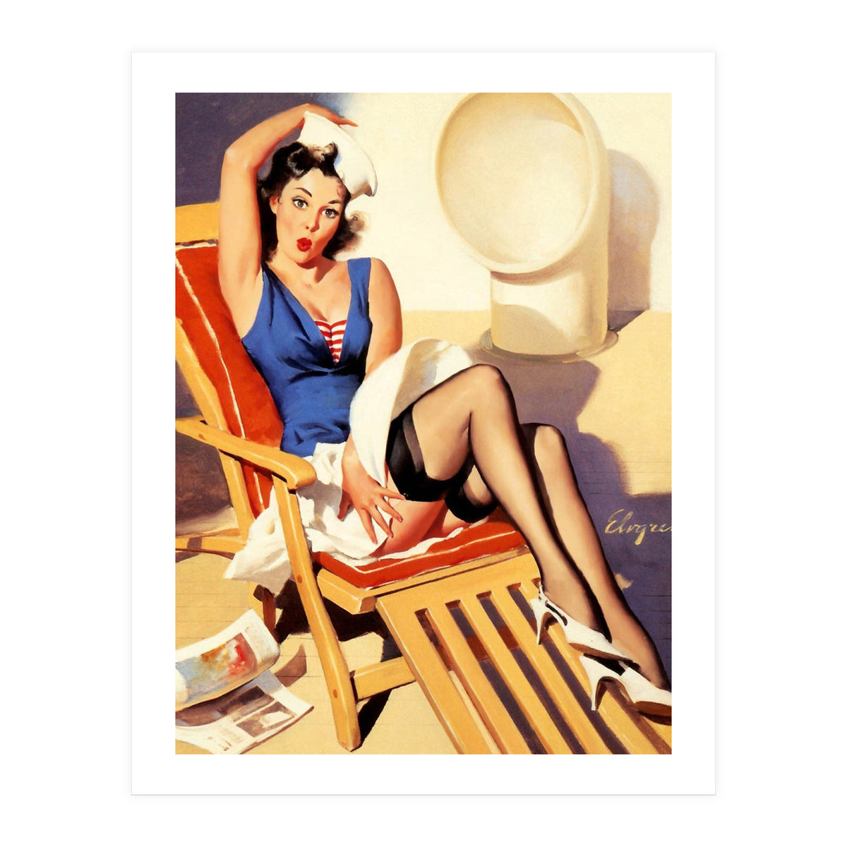 Sudden Wind On The Shipboard Cruiser (Print Only)