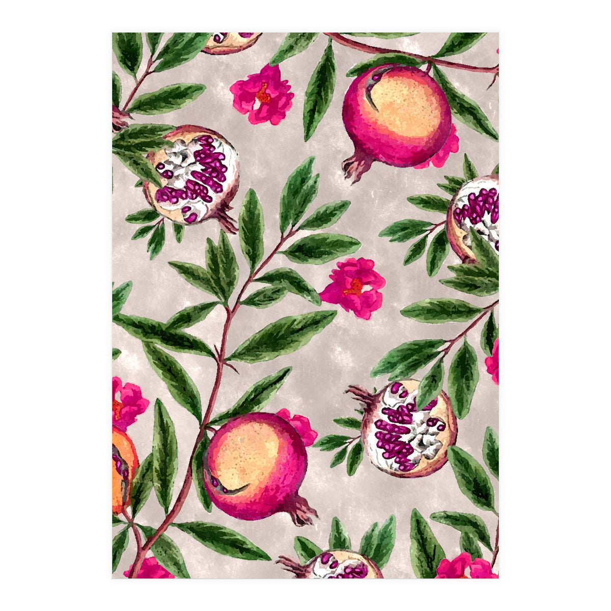 Pomegranate Pattern (Print Only)