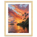 Impressionist Tropical Sunset Over Paradise Island thumbnail