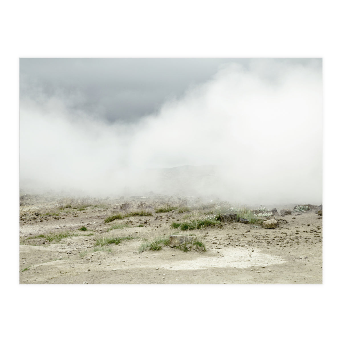 Landscape covered by hot spring steam - Iceland (Print Only)