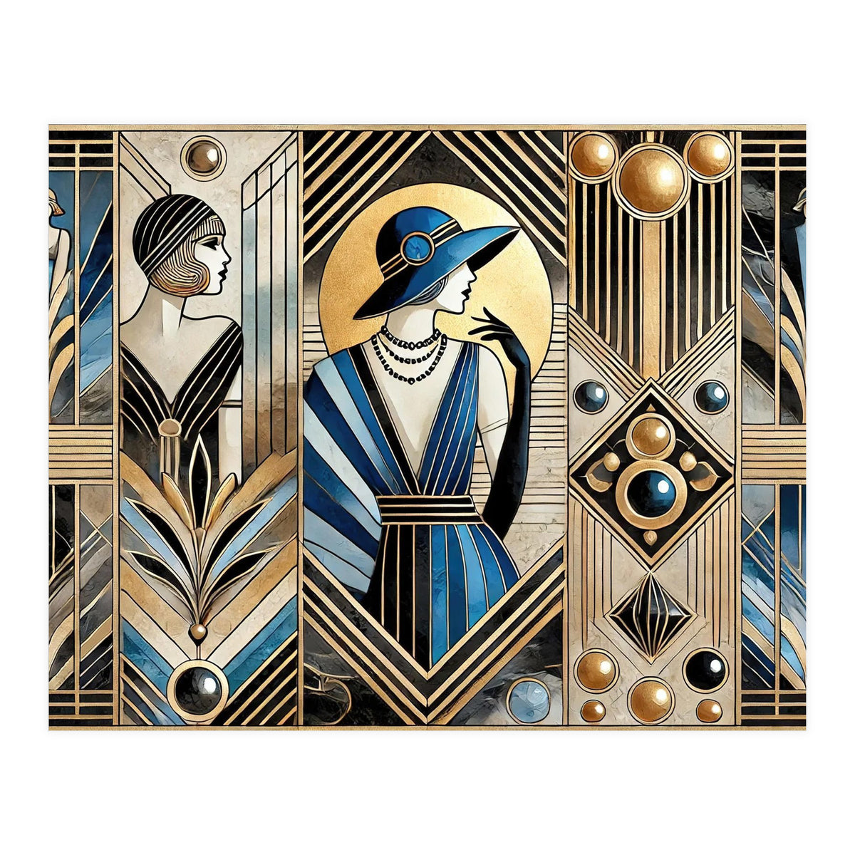 Jazz Age Sophistication In Art Deco (Print Only)