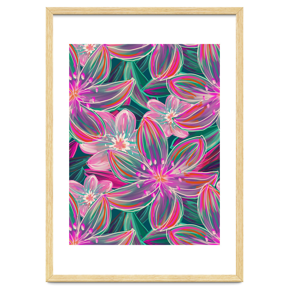 Fluo Bloom Purple & Emerald