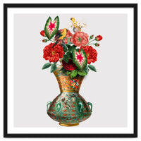 flower vase collage art