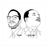 Martin Luther King Jr and Malcolm X (Print Only)