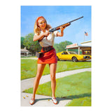 Pinup Shooting Girl (Print Only) thumbnail