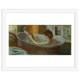 Woman in bath, sponging her leg. Pastel, 1883-84   19.7 x 41 cm. thumbnail