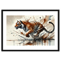 Dynamic Tiger In Motion