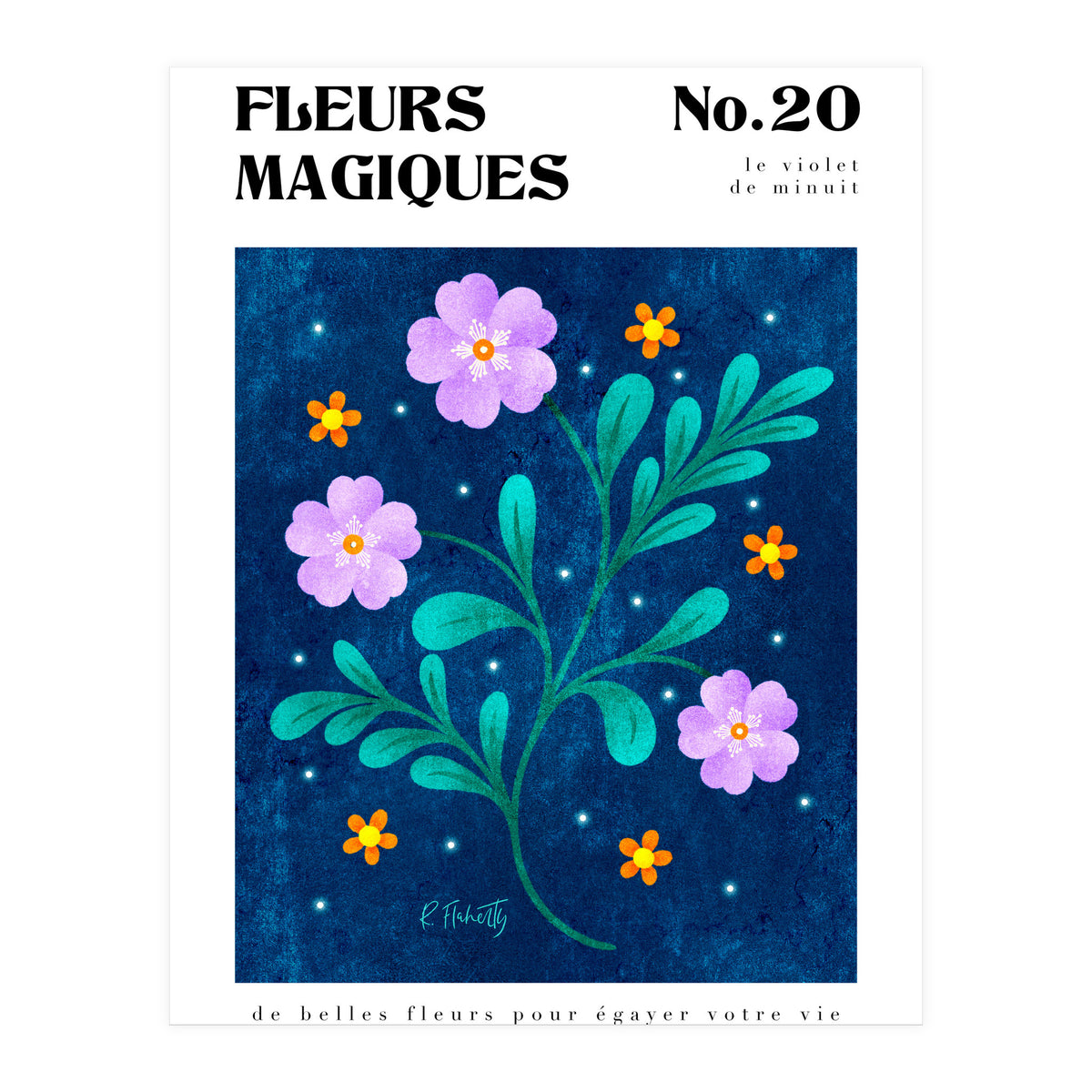 Magical Flowers No.20 Midnight Purple (Print Only)