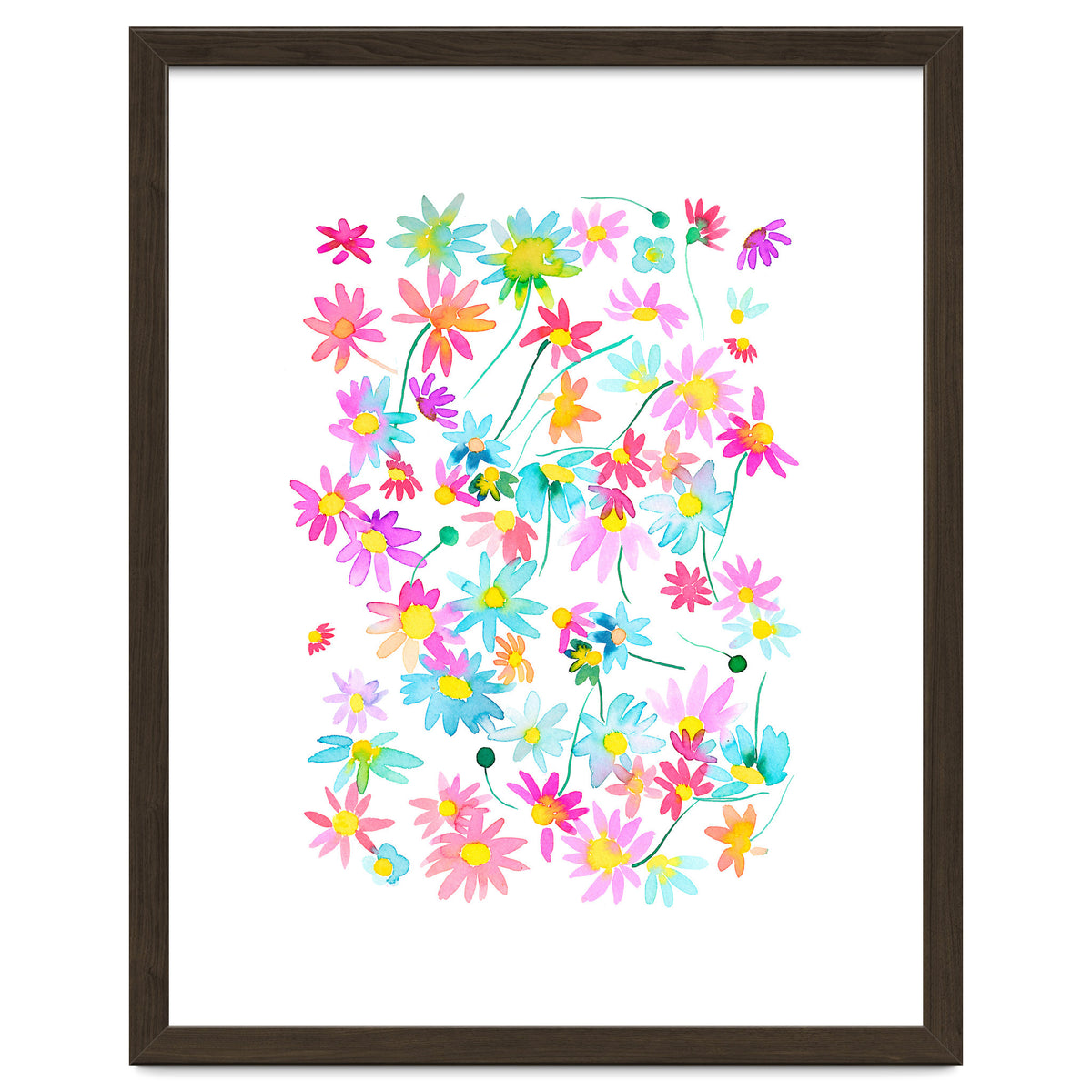 Daisies Spring Floral Pastel Watercolor