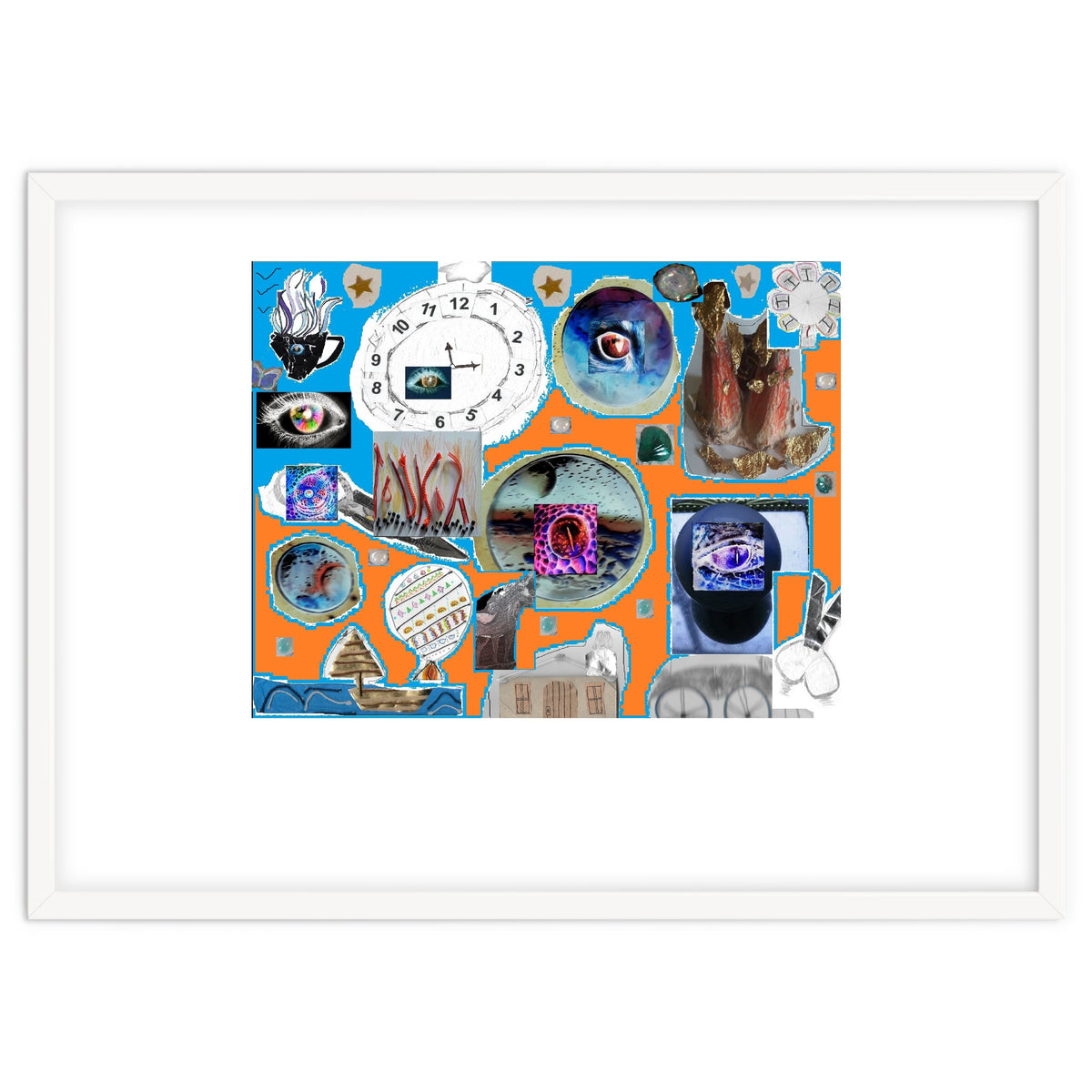 Abstract Collage 3 D Material Design Original