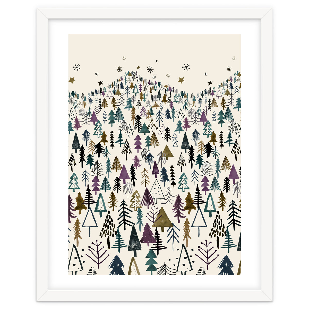 Mountain Forest Trees Winter