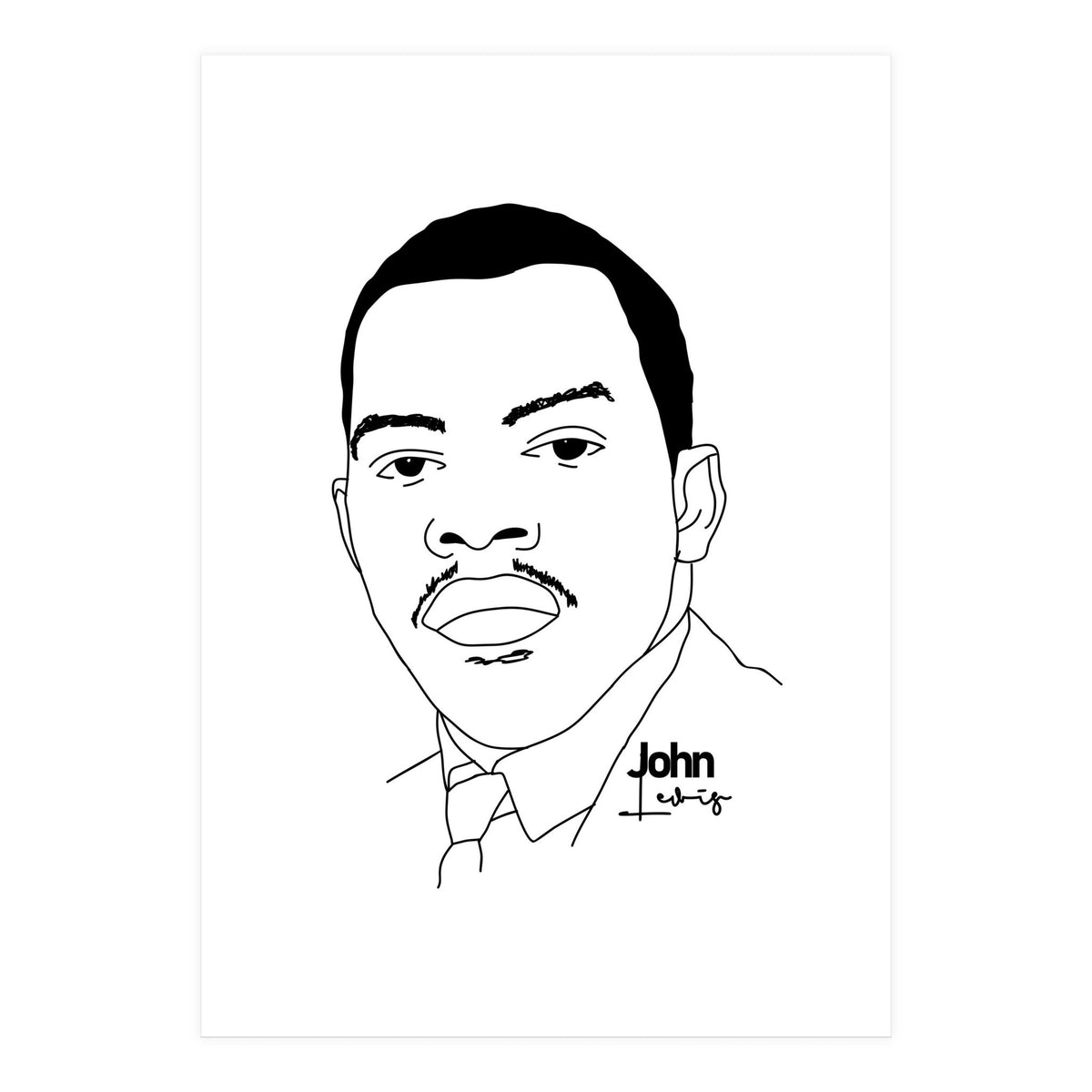 John Lewis Civil Rights Activist (Print Only)