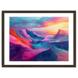Vibrant Abstract Mountain Landscape at Sunset thumbnail
