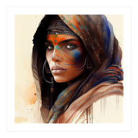 Watercolor Tuareg Woman #9 (Print Only)