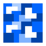 Blue Abstract Square Tiles (Print Only) thumbnail