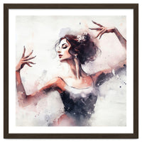 Elegant Ballet Dancer Portrait In Motion