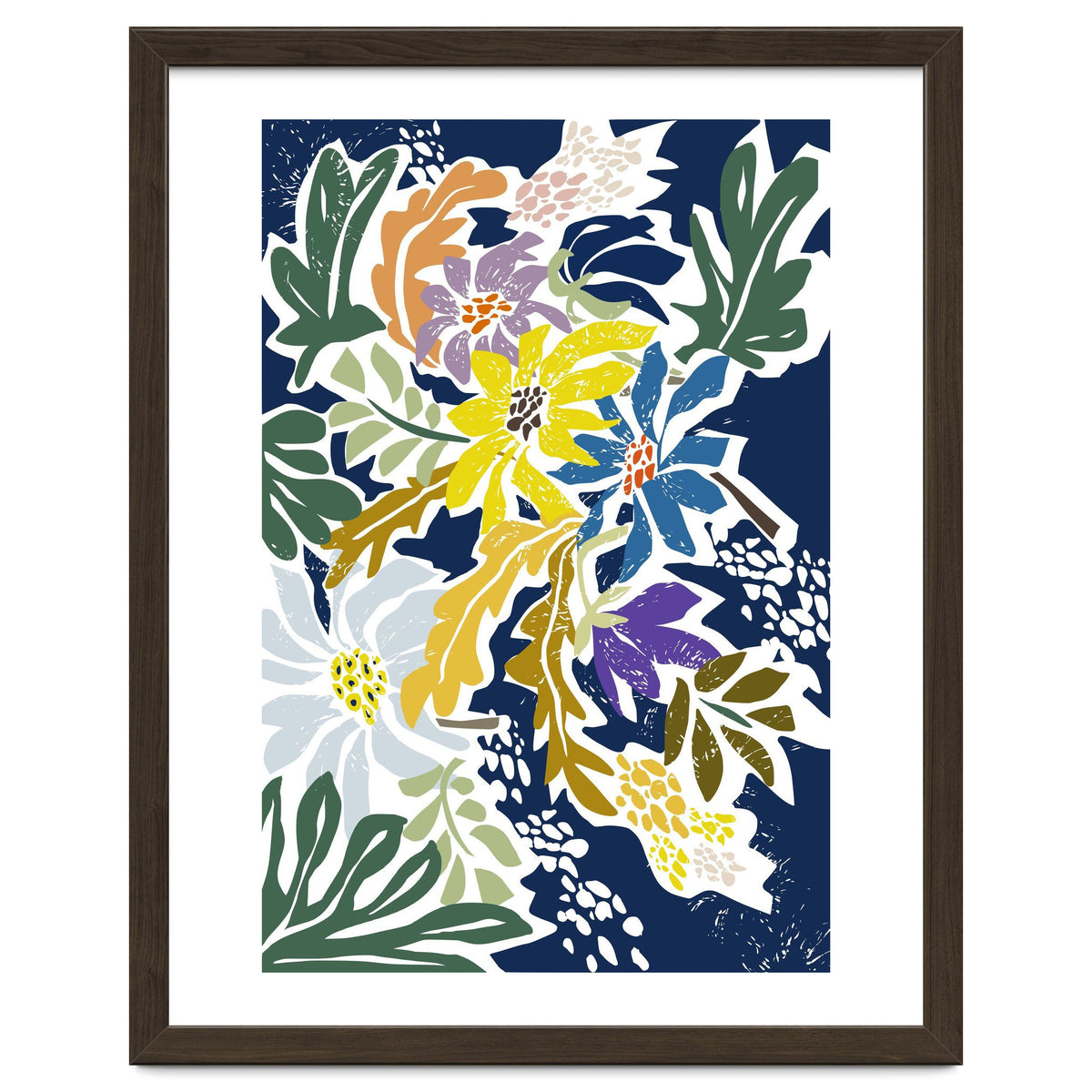 cosmopolitan flowers navy blue