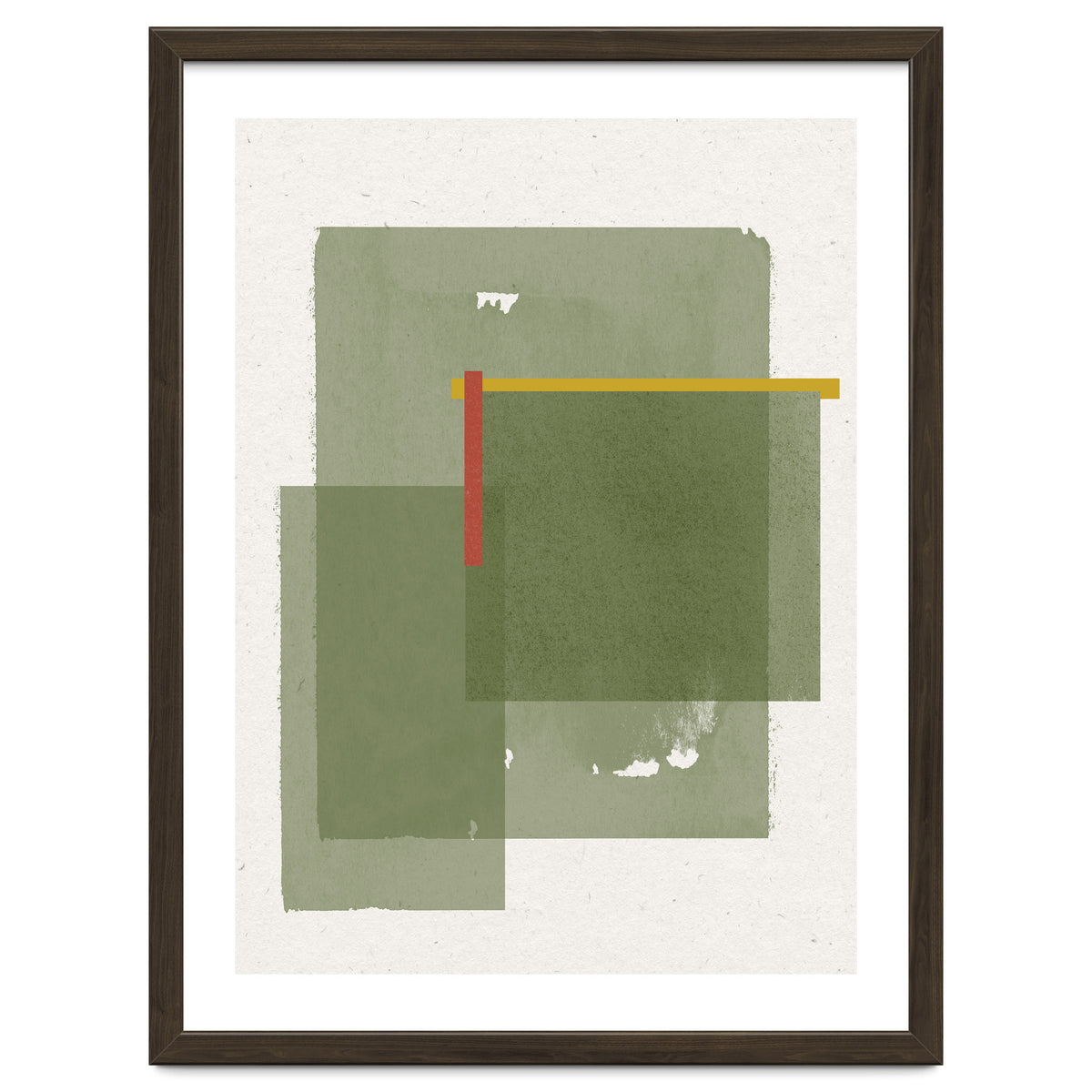 GREEN WATERCOLOR SHAPES NO.2