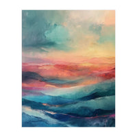 Ethereal Abstract Mountain Mist Painting (Print Only)