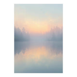 Misty Sunrise Over Pine Forest Lake (Print Only) thumbnail